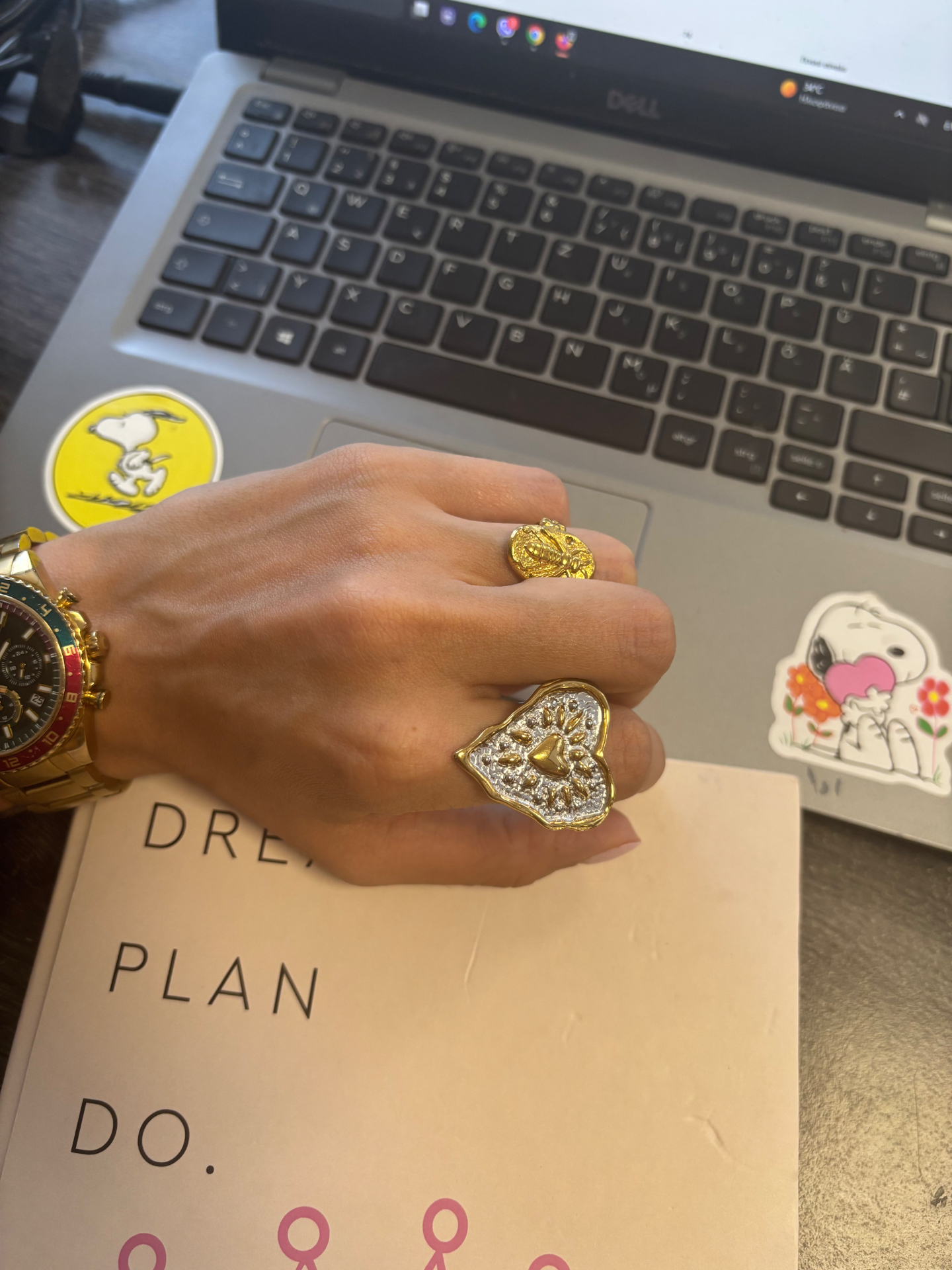 Bee & Heart Rings