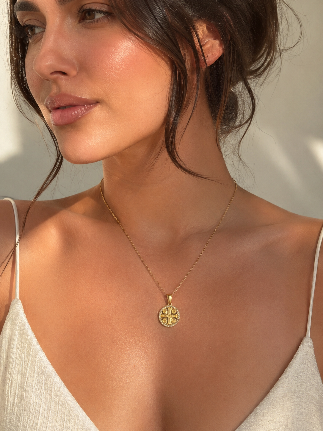 Double-Sided Pearl Cross Necklace ✨