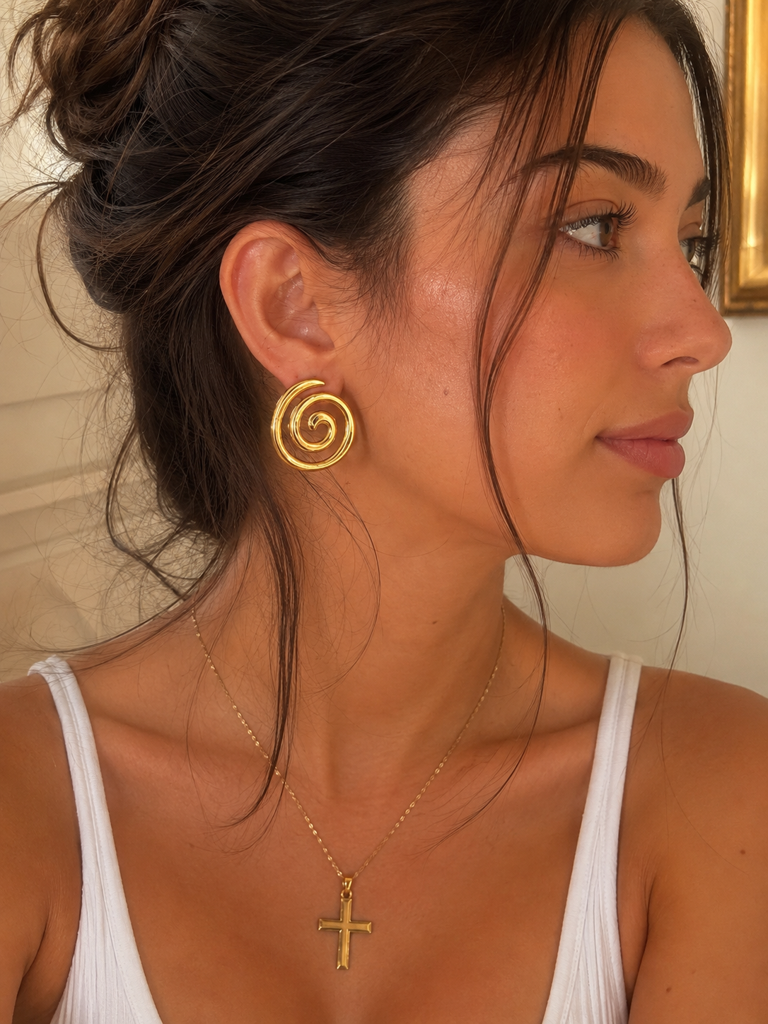 Golden Spiral Earrings